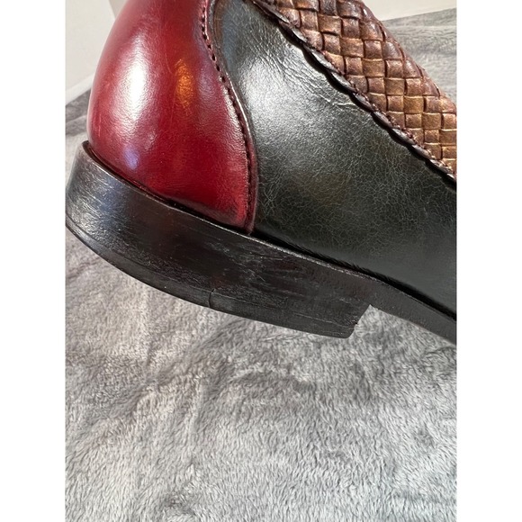 Allen Edmonds Maxfield Shoes Mens 10.5 D Tri Color Tassel Braided Loafers USA - Picture 13 of 14